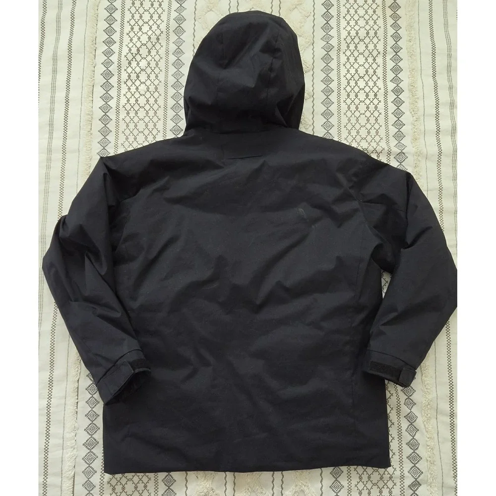 UNIQLO Hybrid‎ Down Parka Hooded Water-Repellent Jacket Men's Large Black